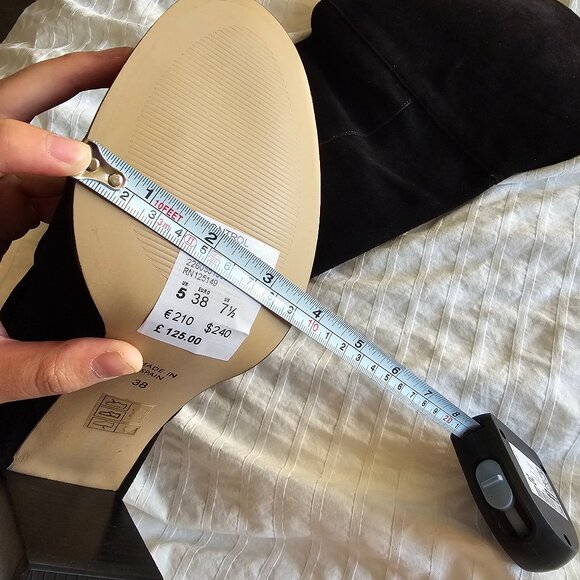 New Topshop Control Over The Knee Suede Boots - 2014 - Black - Sz UK 5 / 38 EU / - Picture 11 of 16